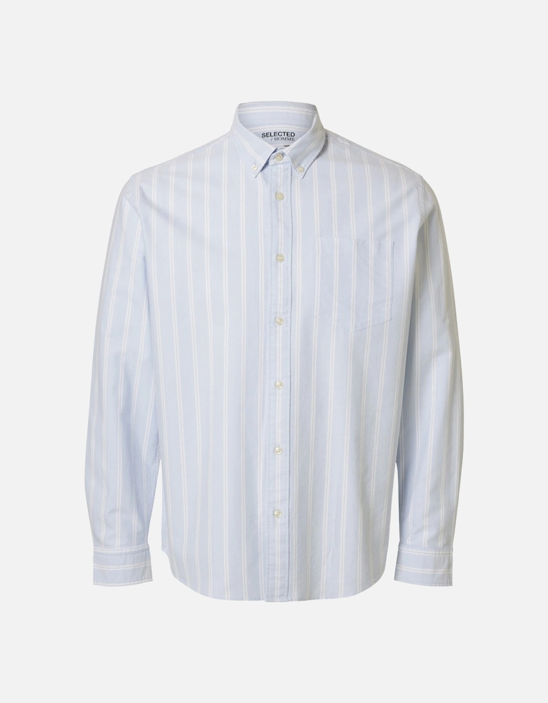 Homme Regerick-Ox Long Sleeve Shirt Light Blue Big Stripes