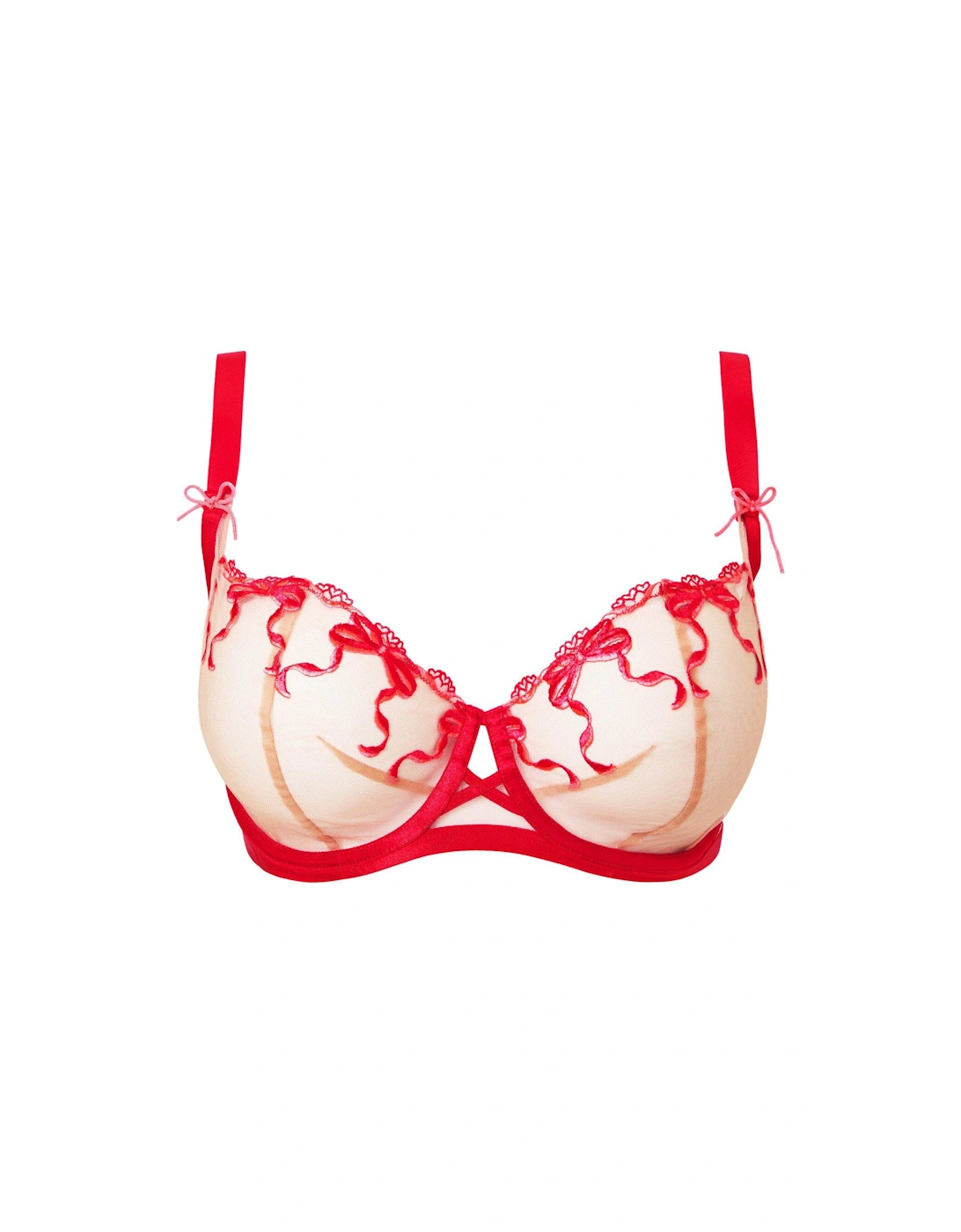 Caged Rose Non Padded Fuller Bust Balcony Bra