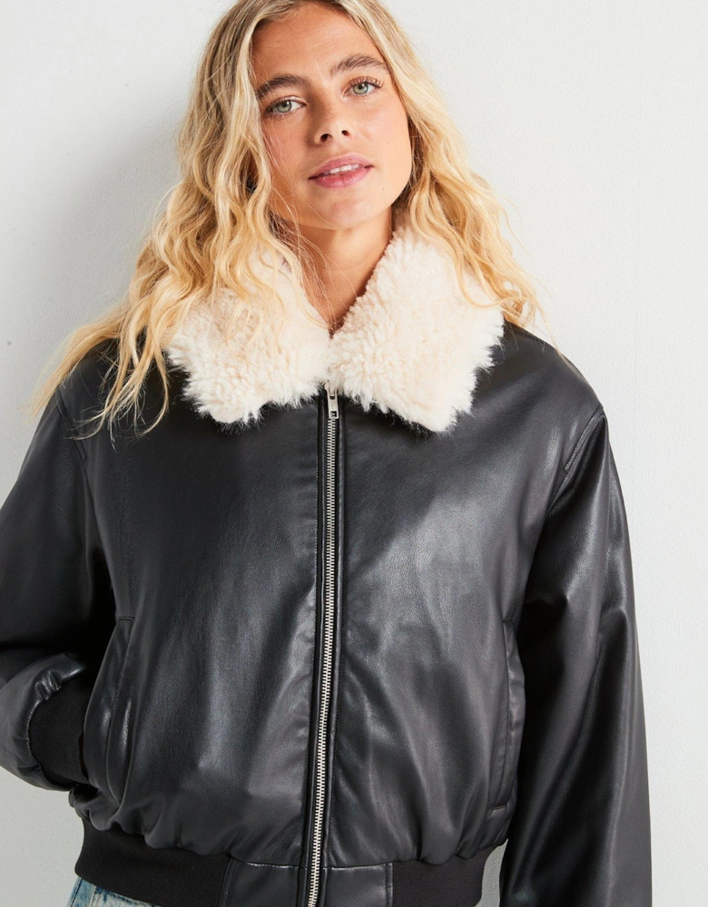 Harper Heritage Bomber Jacket - Caviar - Black