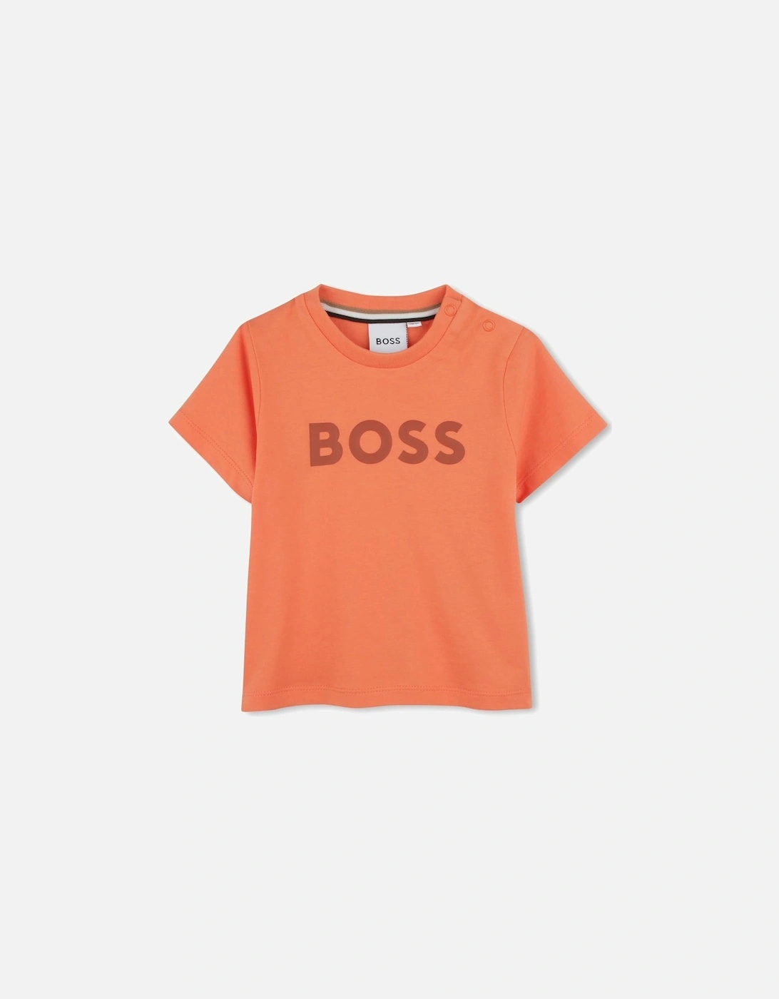 Boy's BOSS BOY BABY/TODDLER BRICK RED T SHIRT J52105 - Orange