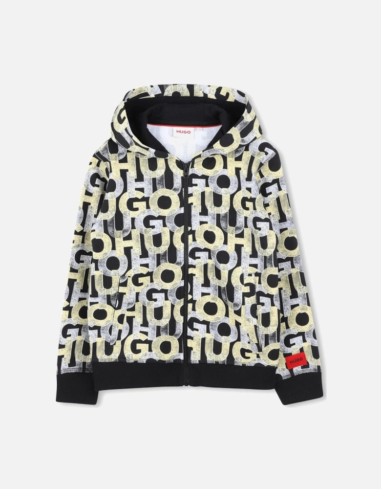 HUGO HOODED MONOGRAM SWEATSHIRT G00358