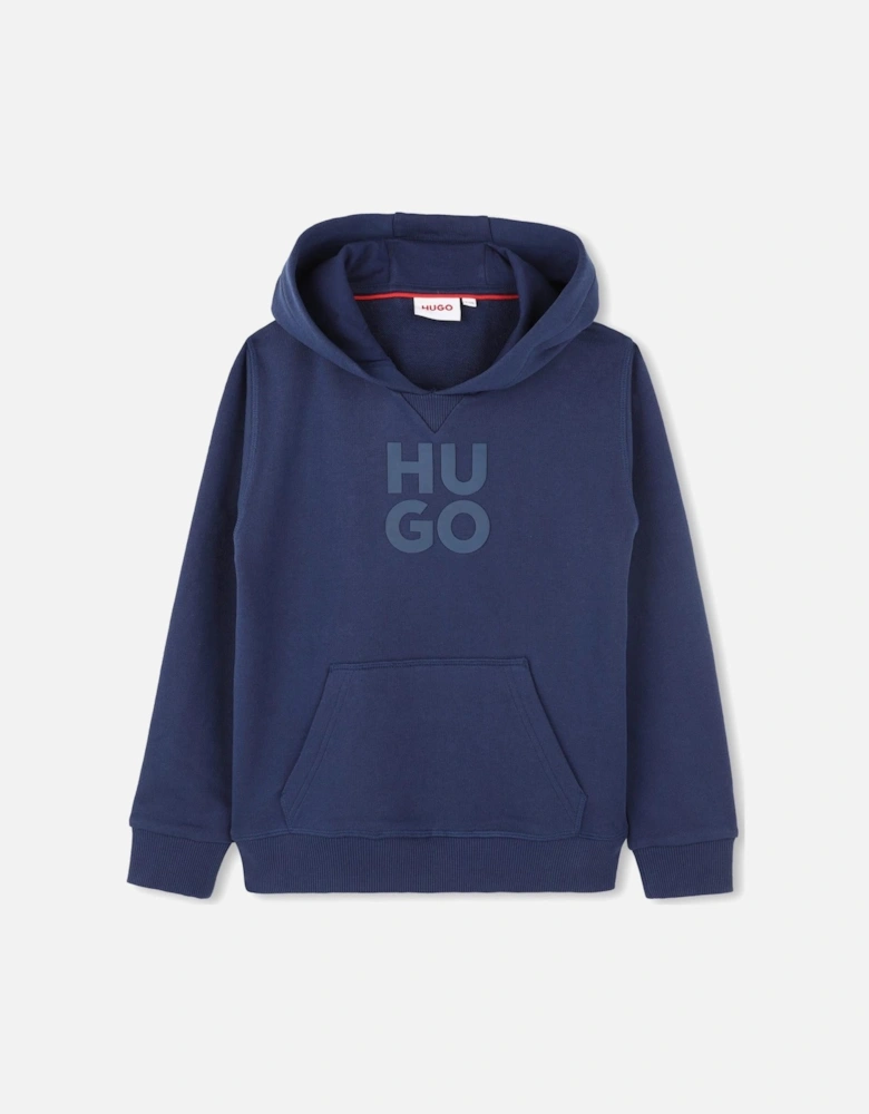 HUGO BLUE HOODED SWEATSHIRT G00349