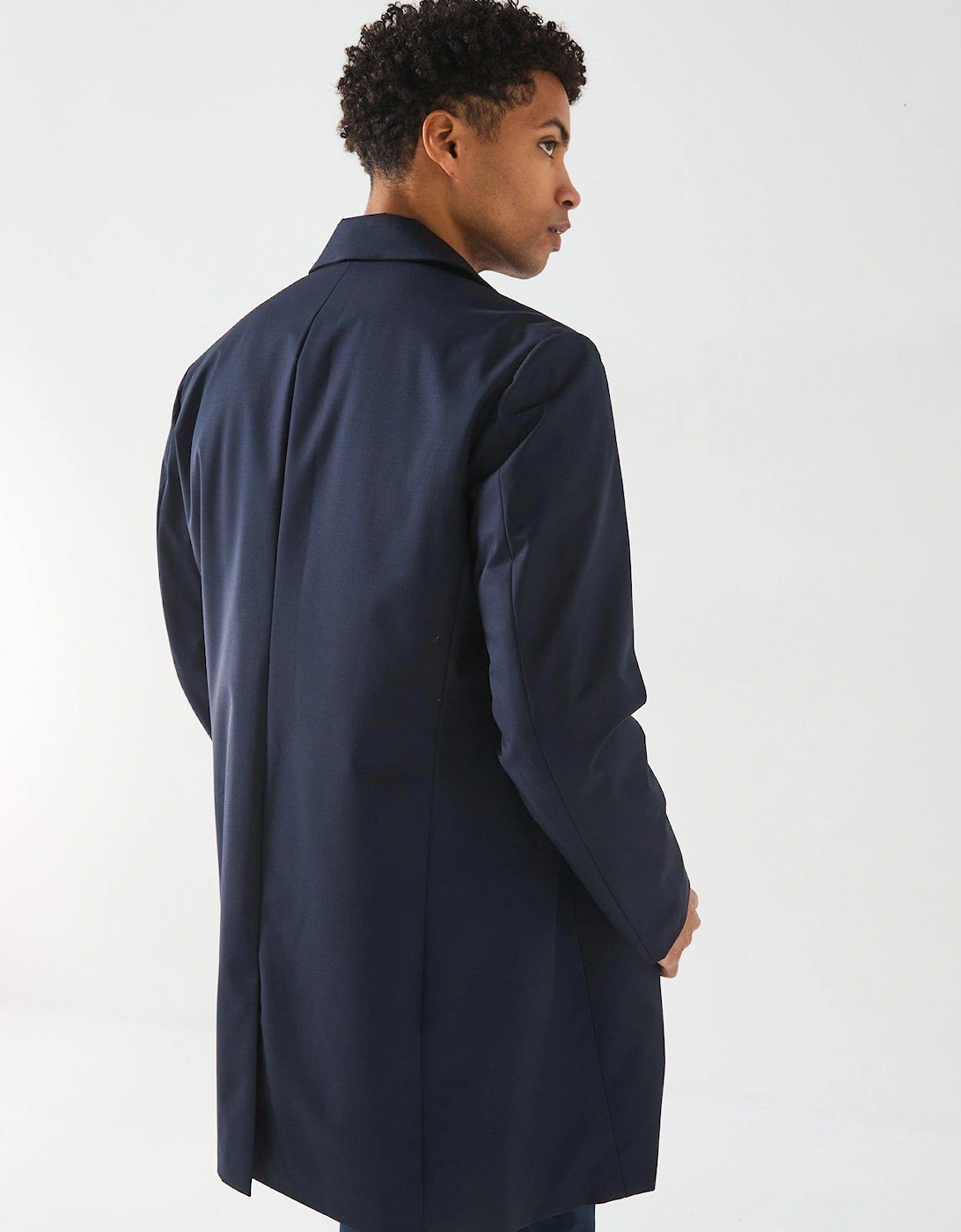 Twill Technical Overcoat - Navy