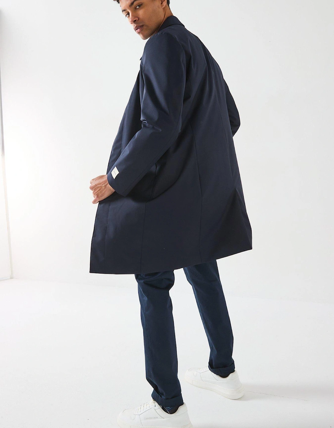 Twill Technical Overcoat - Navy