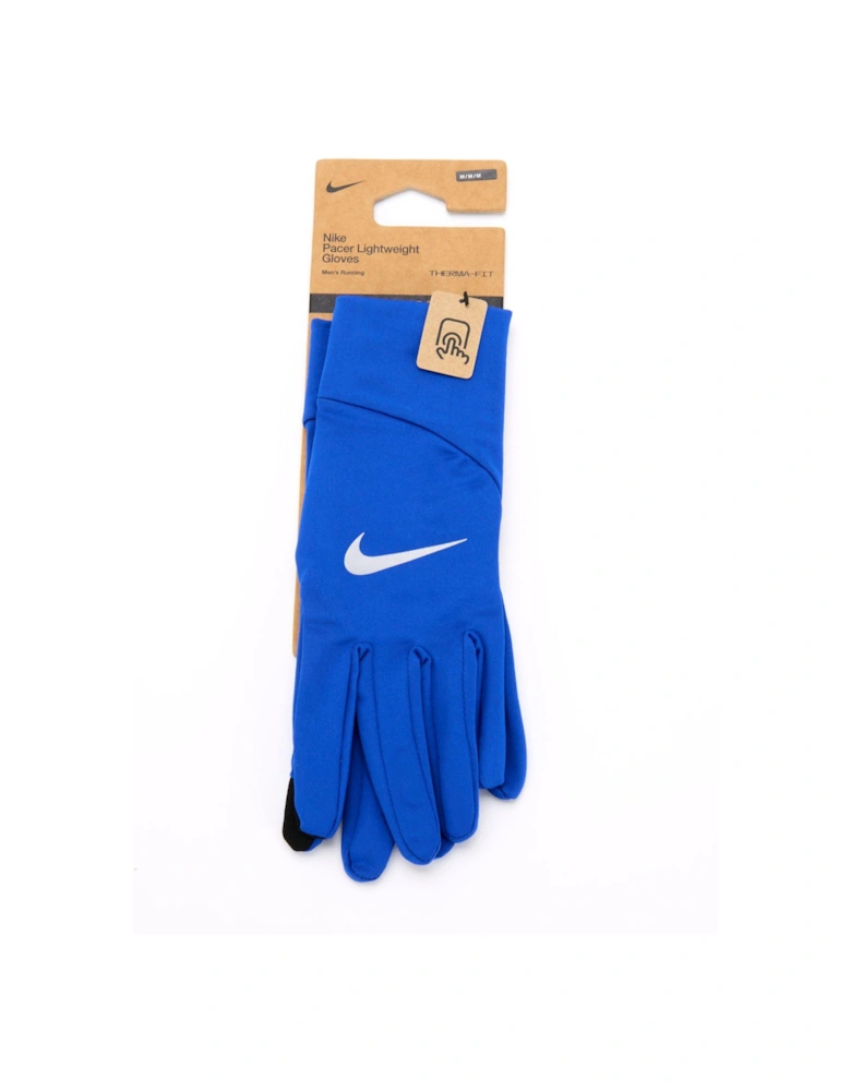 Mens Running Pacer Lightweight Gloves - Blue