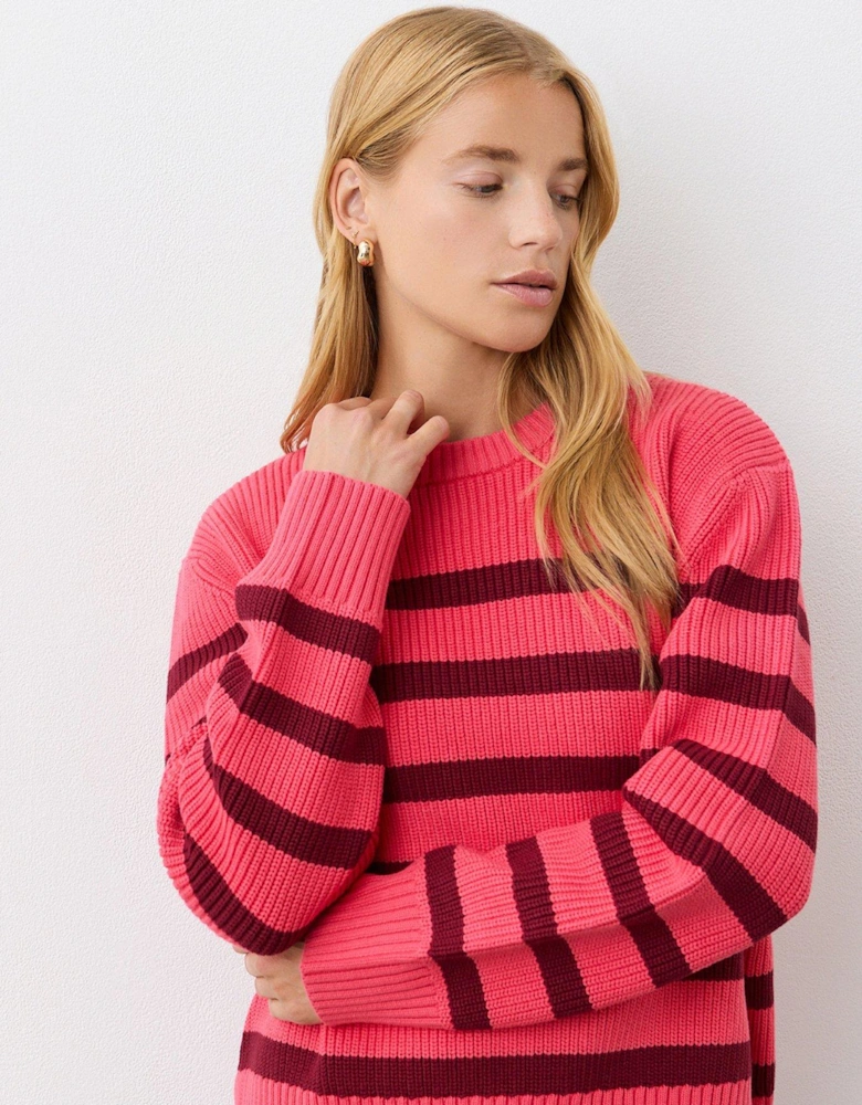Serena Stripe Sweater - Pink
