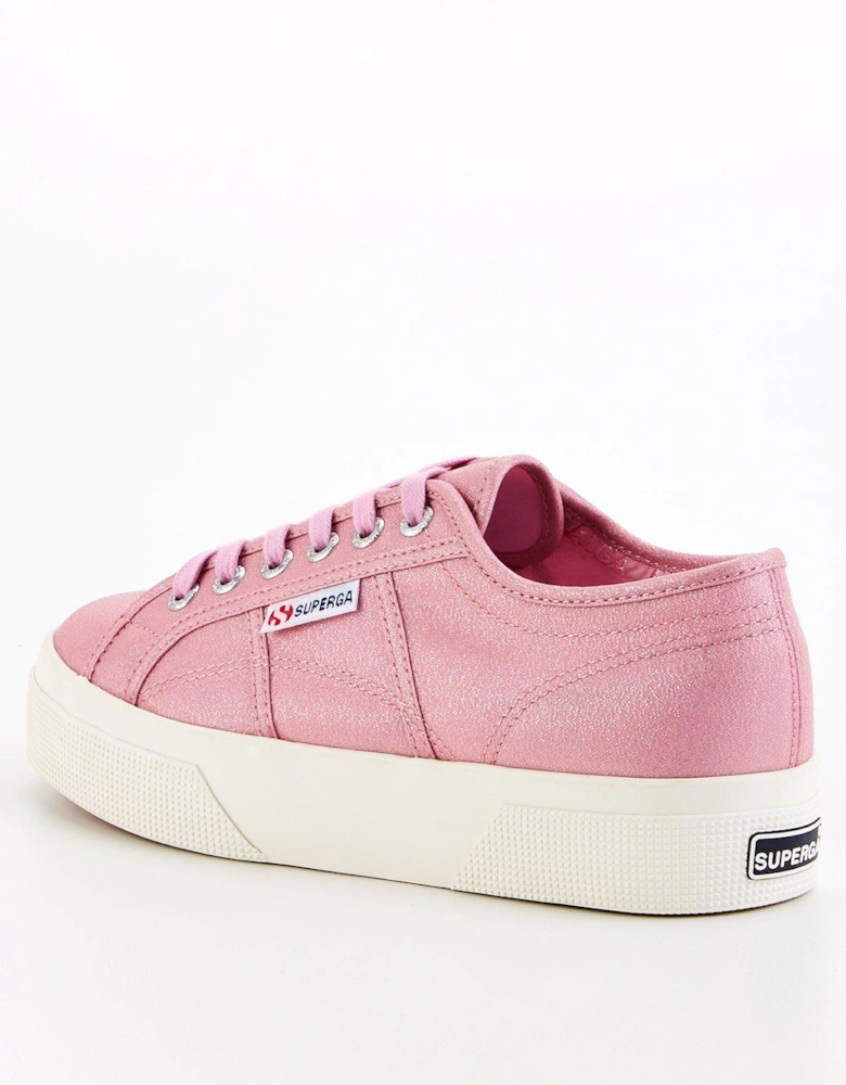 2740 Platform Lame Plimsolls - Pink Nosegay F Avorio