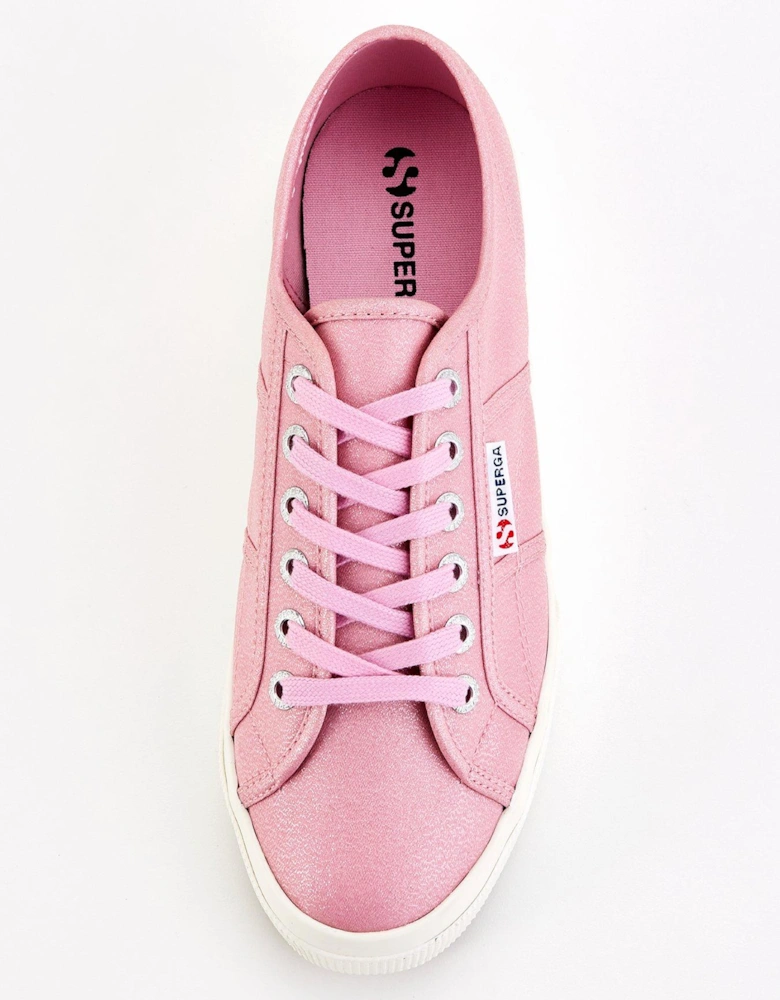 2740 Platform Lame Plimsolls - Pink Nosegay F Avorio