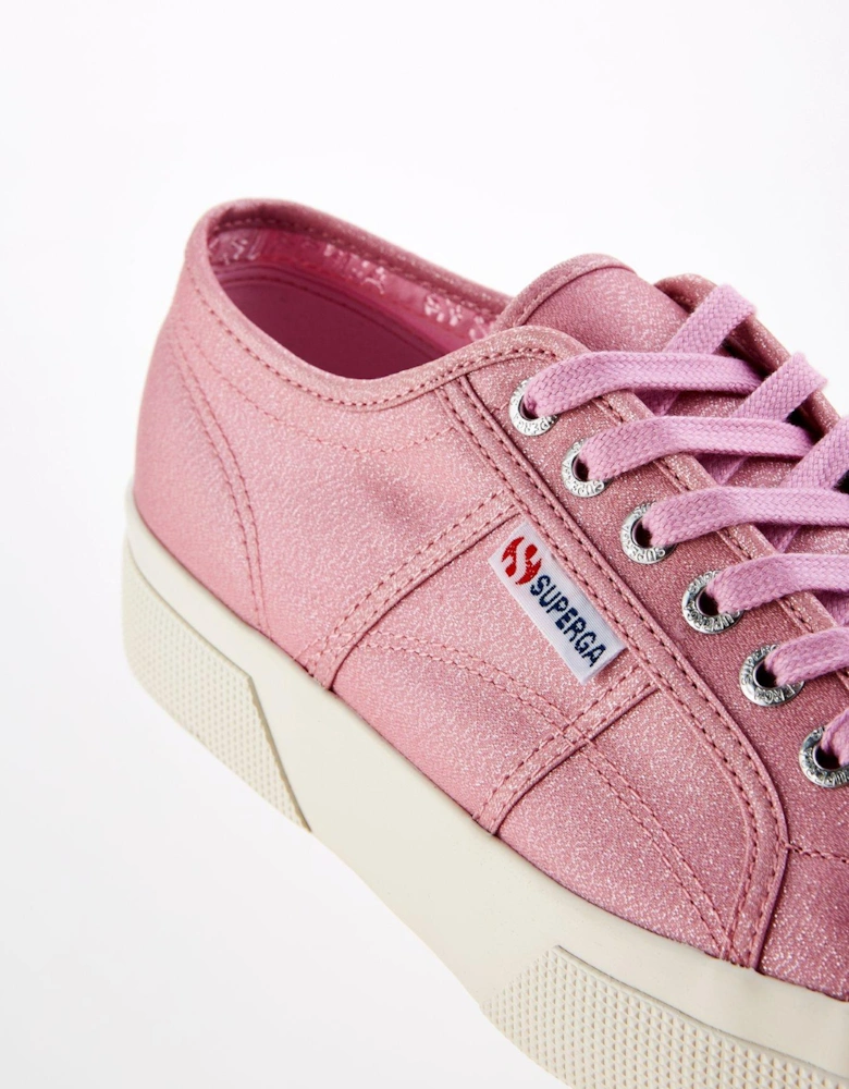 2740 Platform Lame Plimsolls - Pink Nosegay F Avorio