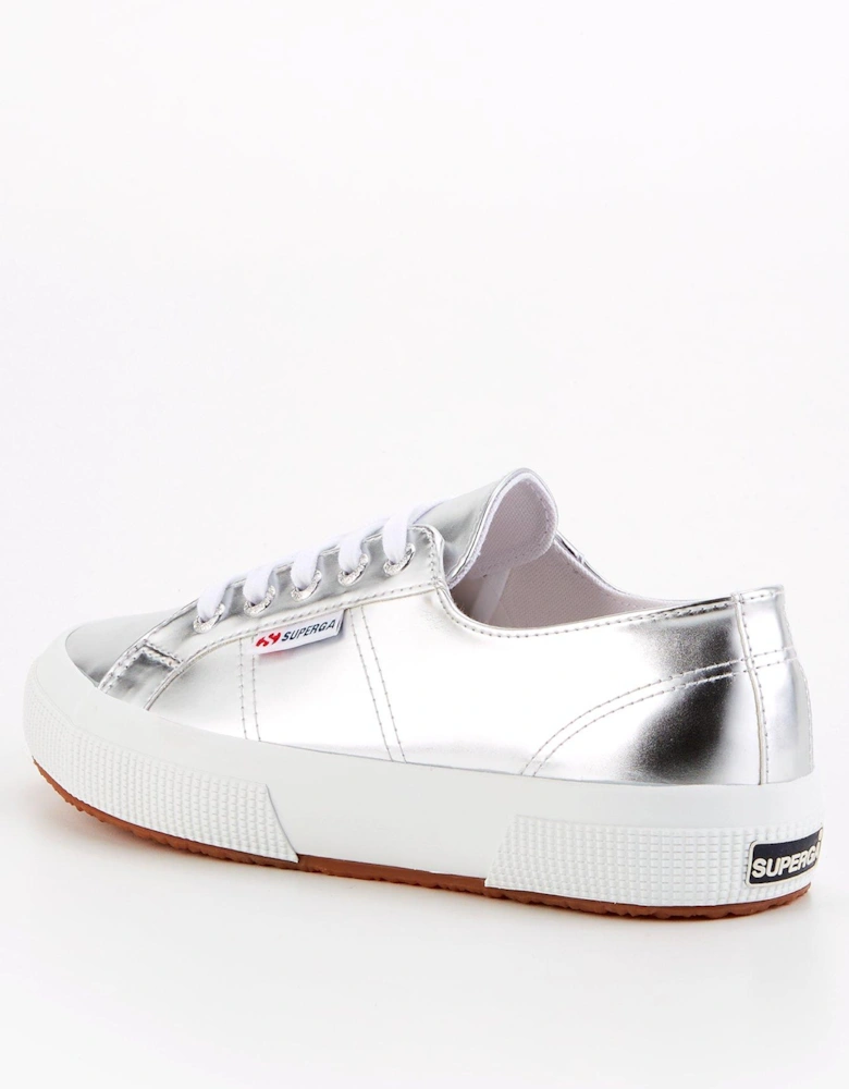 2750 Mirror Faux Leather Plimsolls - Silver