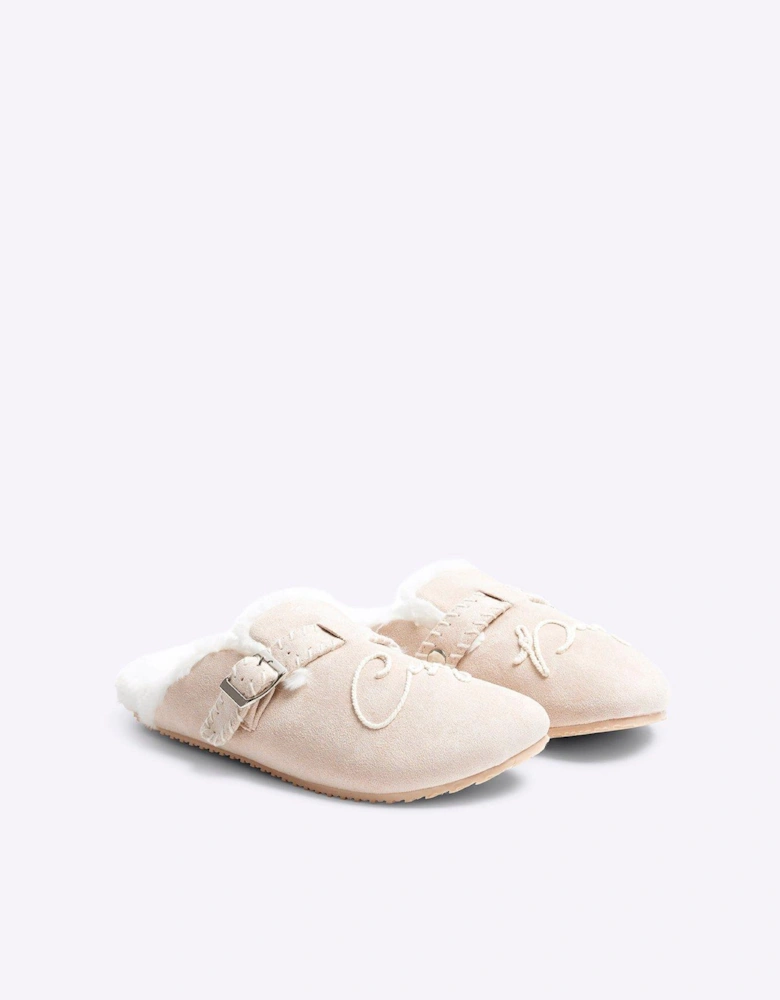 Footbed Mule Slipper - Cream