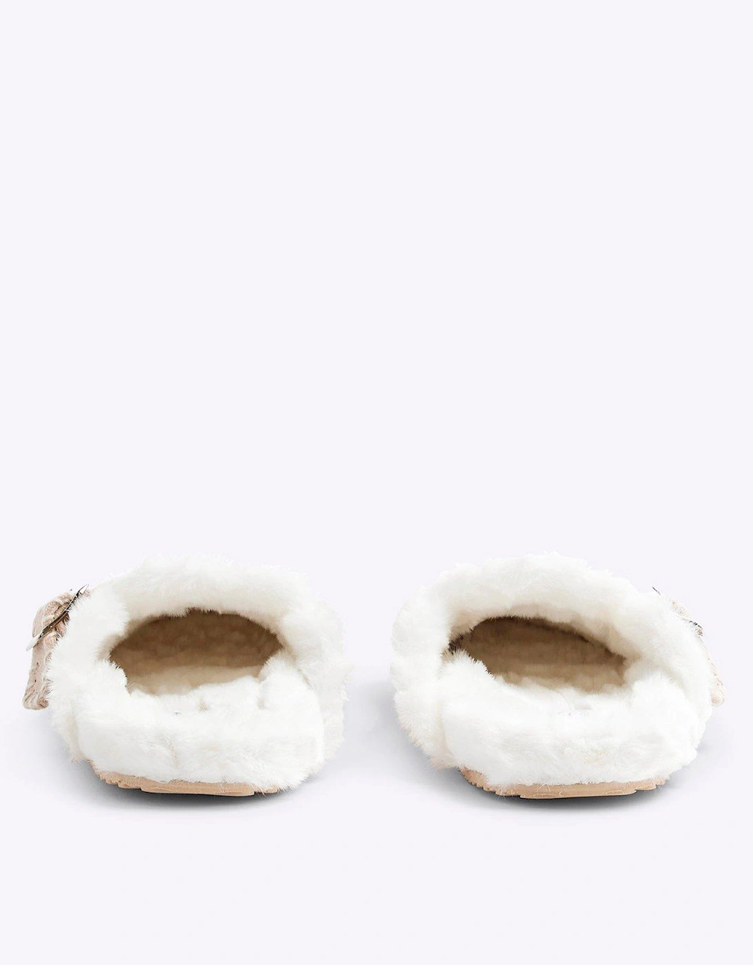 Footbed Mule Slipper - Cream