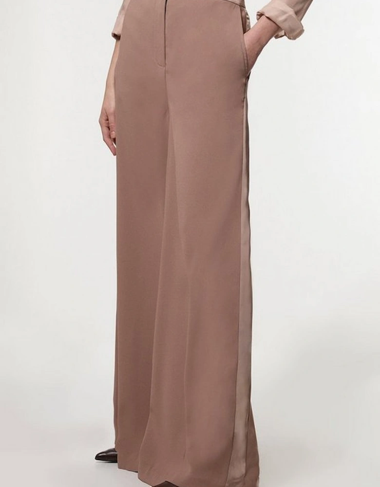 Satin Back Crepe Wide Leg Trouser