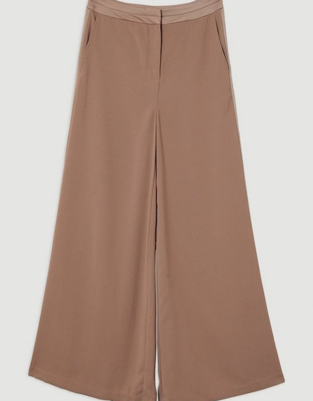 Satin Back Crepe Wide Leg Trouser