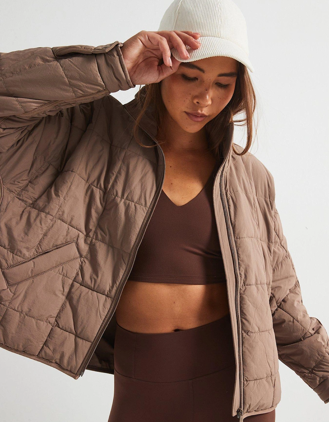 Womens Pippa Packable Puffer Jacket - Fossil