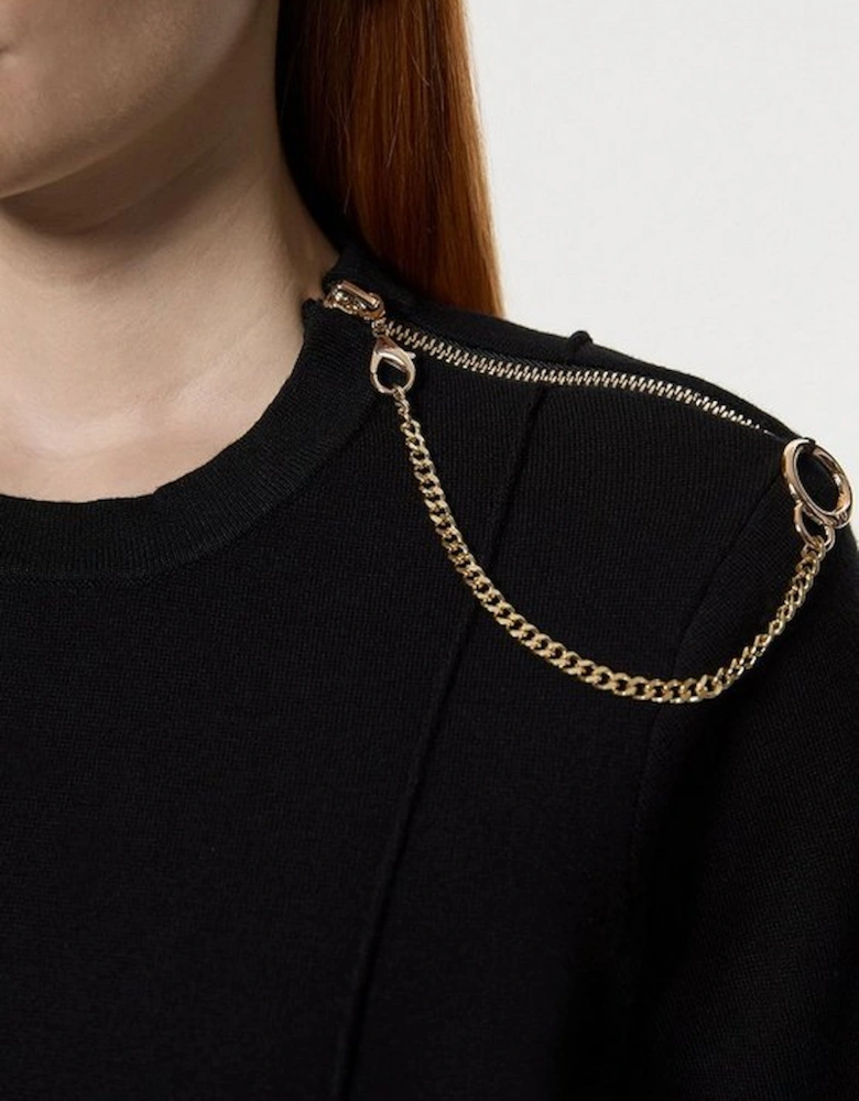 Milano Knit Chain Detail Top