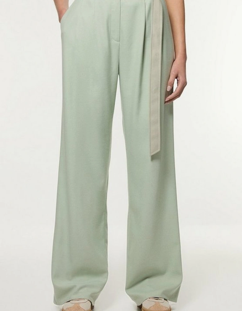 Petite Soft Tailored Wide Leg Trousers