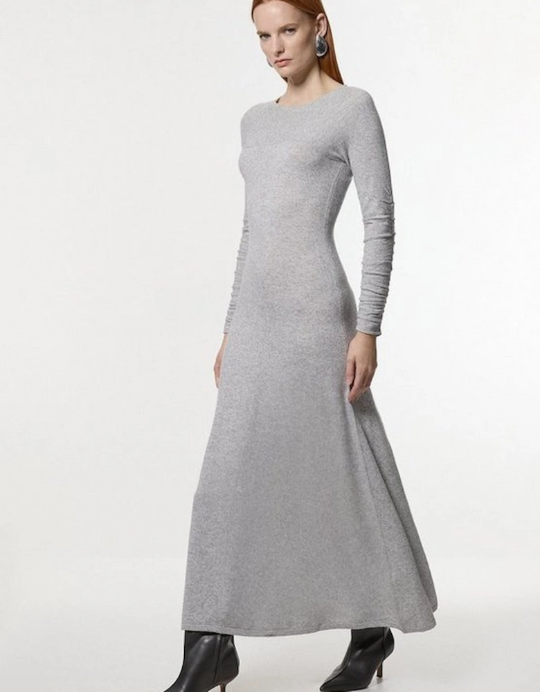 Wool Cashmere Knit Ballet Maxi Dress