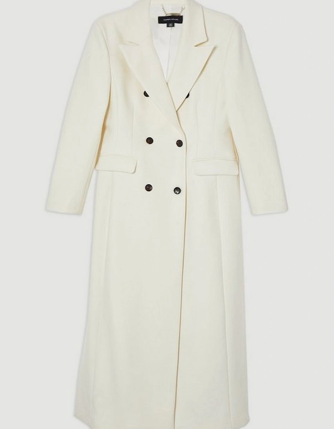 Italian Wool Mix Maxi Double Breasted Tailored Coat