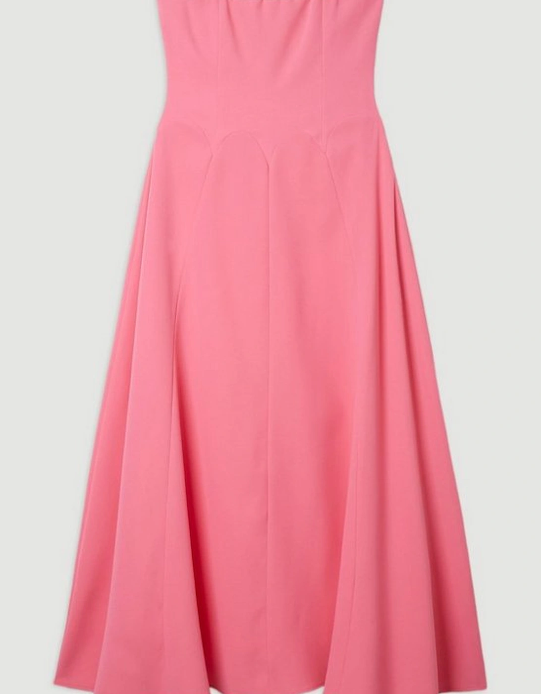 Soft Tailored Bandeau Midi Dress