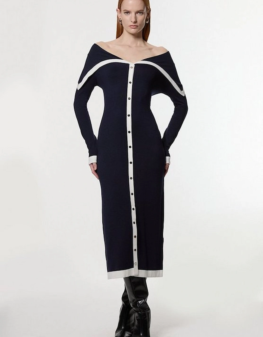 Archive Collection - Wide Collar Knitted Dress, 5 of 4