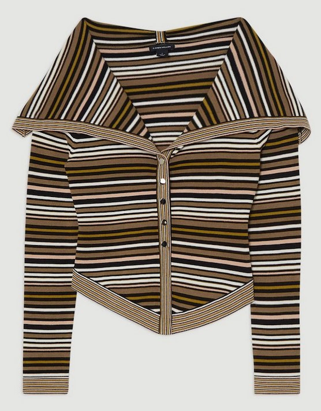 Archive Collection - Wide Collar Knitted Cardi Top