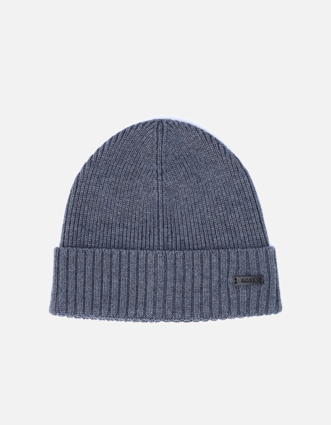 Boss Fati Wool Men's Grey Beanie Hats, 2 of 1