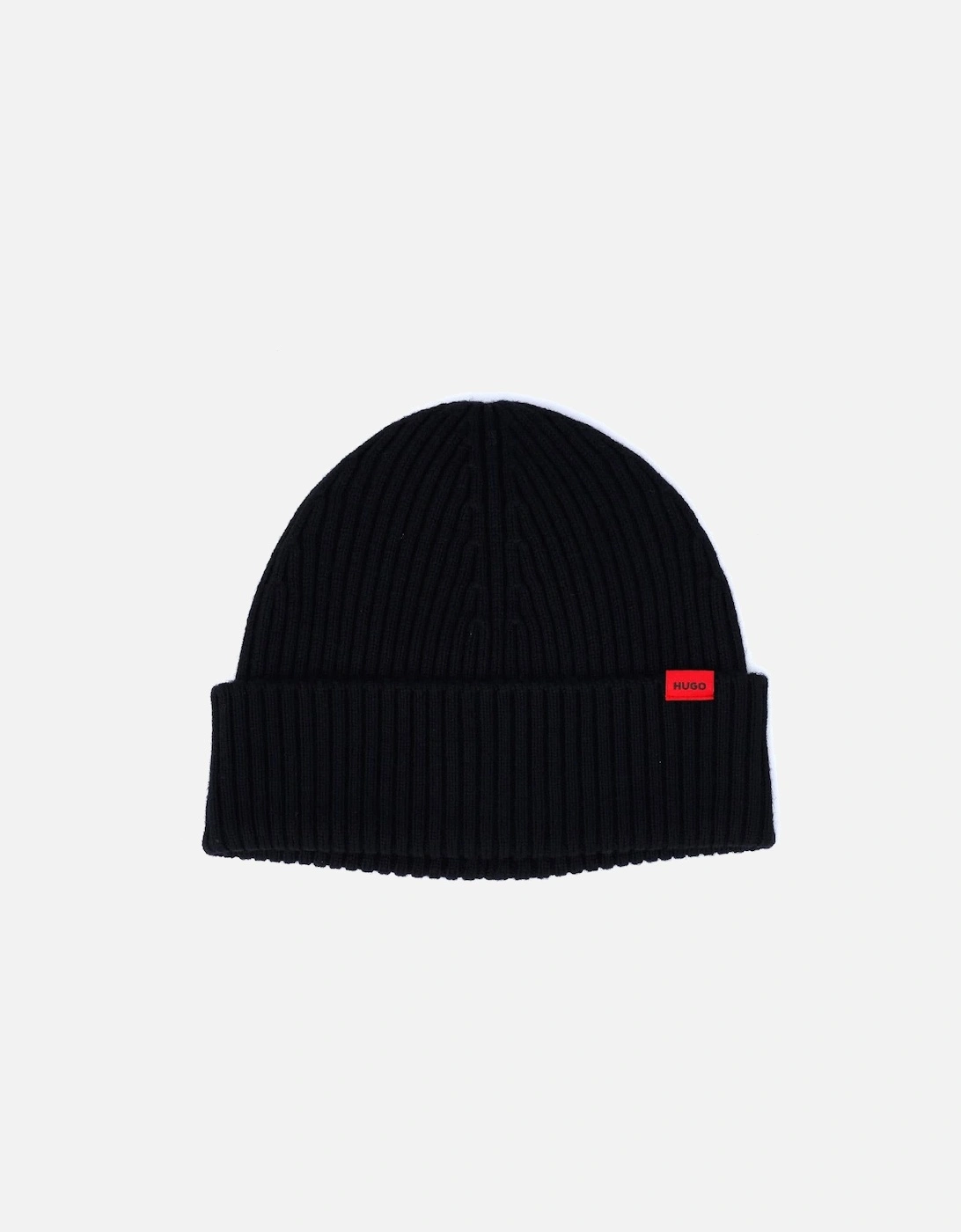 Hugo Xola Wool Men's Black Beanie Hats, 2 of 1