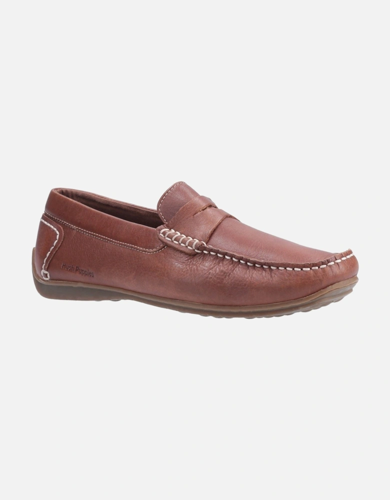 Roscoe Leather Men's Brown Boat Shoes