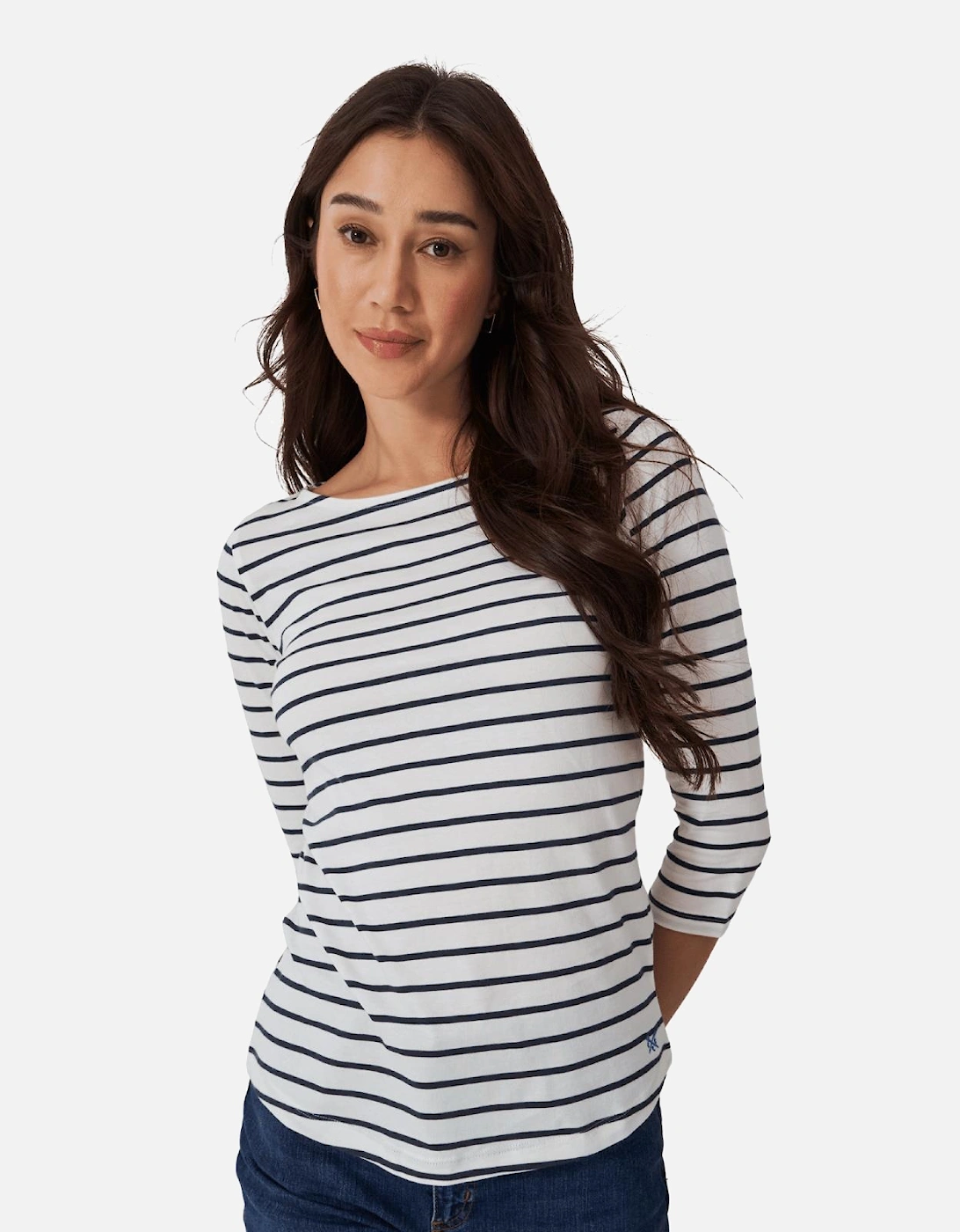 Womens Essential Breton T-Shirt, 2 of 1