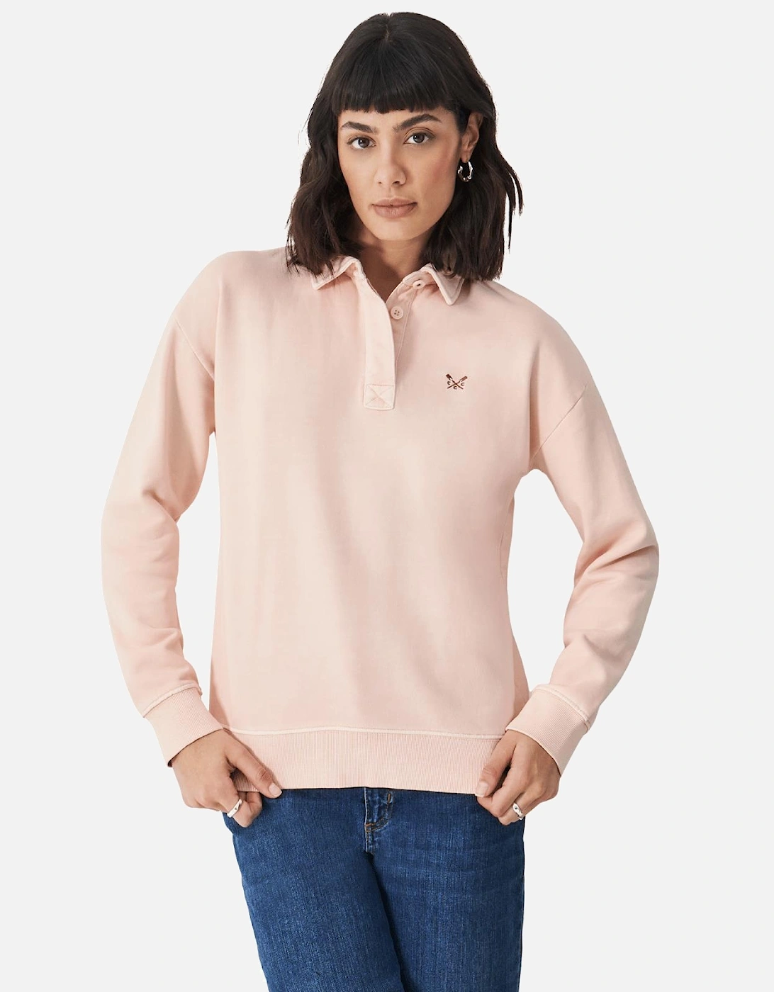 Womens Pigment Dyed Rugger Sweatshirt, 2 of 1