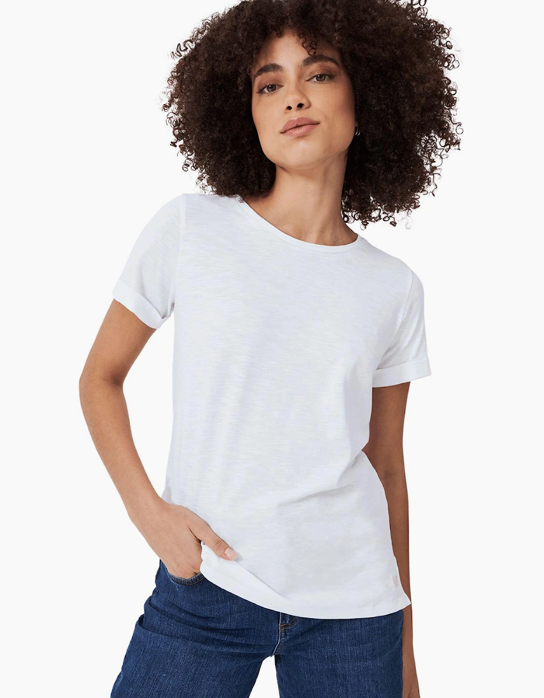 Crew Clothing Women's Crew Clothing Womens Perfect Crew Slub T-Shirt - White