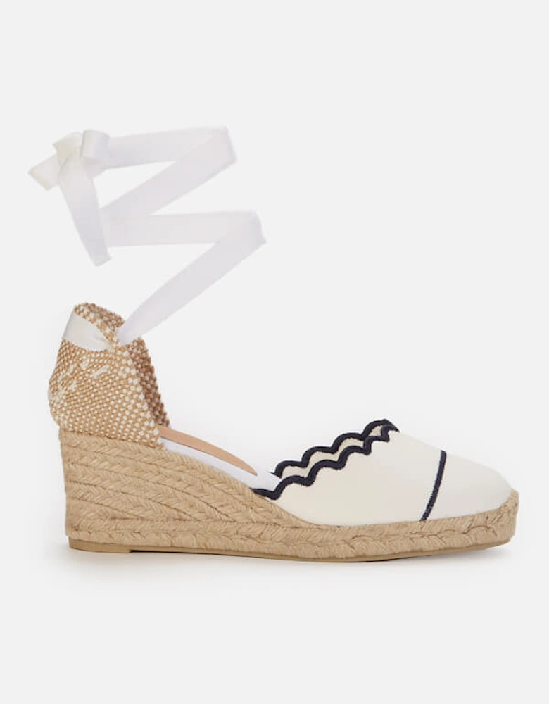 Castañer Women's Hummingbird Cini 6 Wedged Espadrilles - Blanco