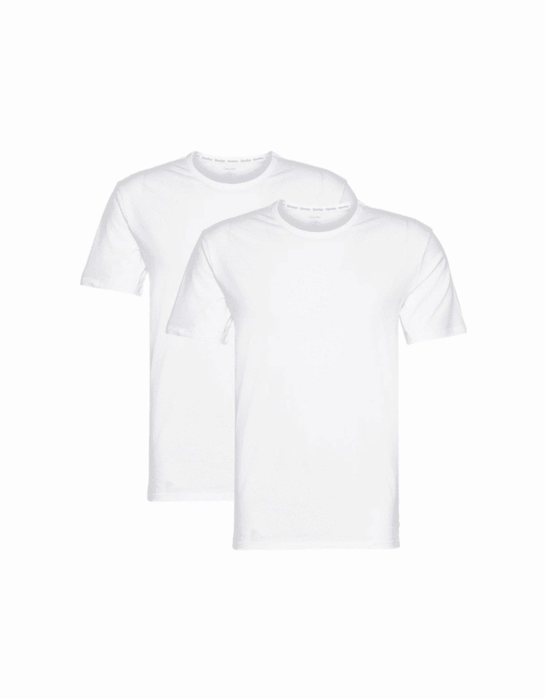 2-Pack Modern Cotton Stretch Cotton Crew-Neck T-Shirts, White