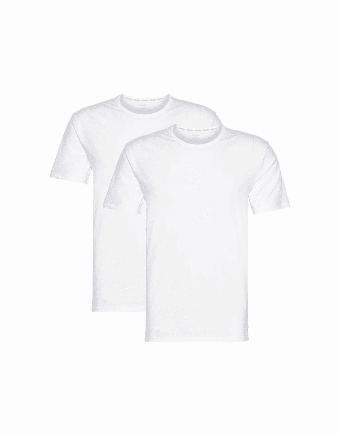 2-Pack Modern Cotton Stretch Cotton Crew-Neck T-Shirts, White, 4 of 3