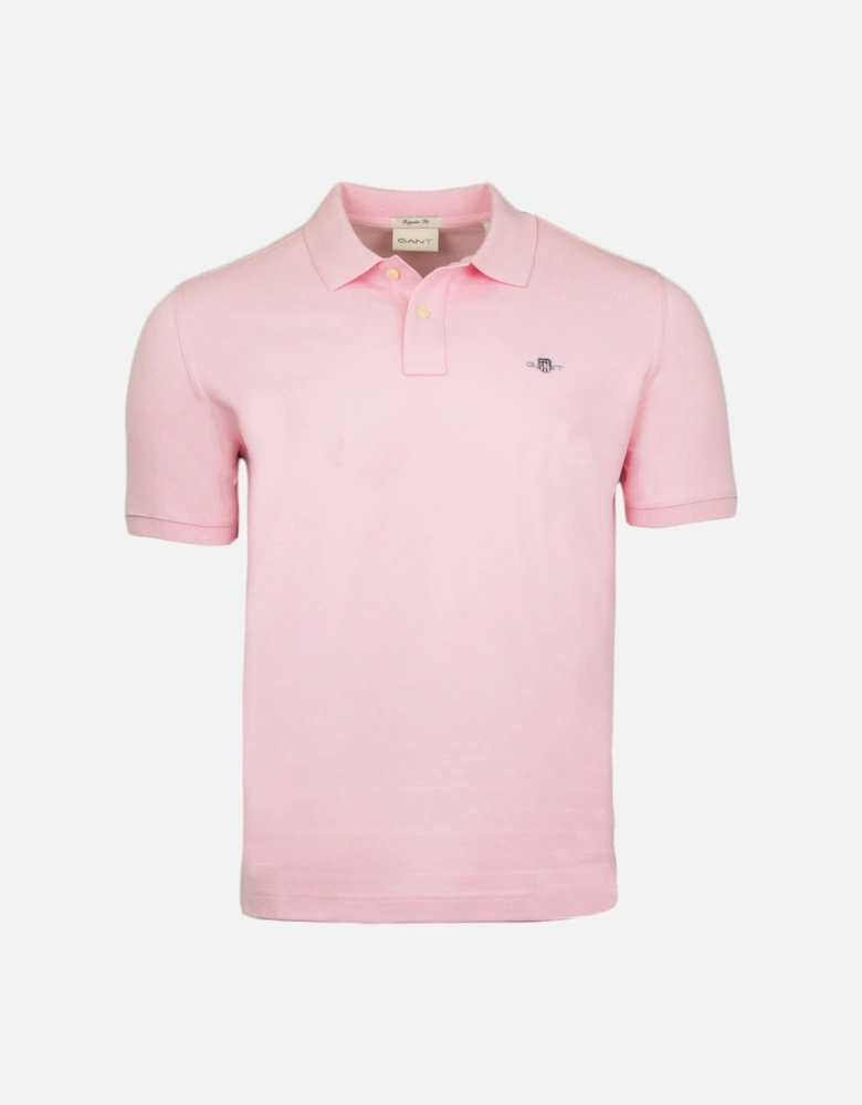 Regular Shield Pique Polo Shirt, California Pink