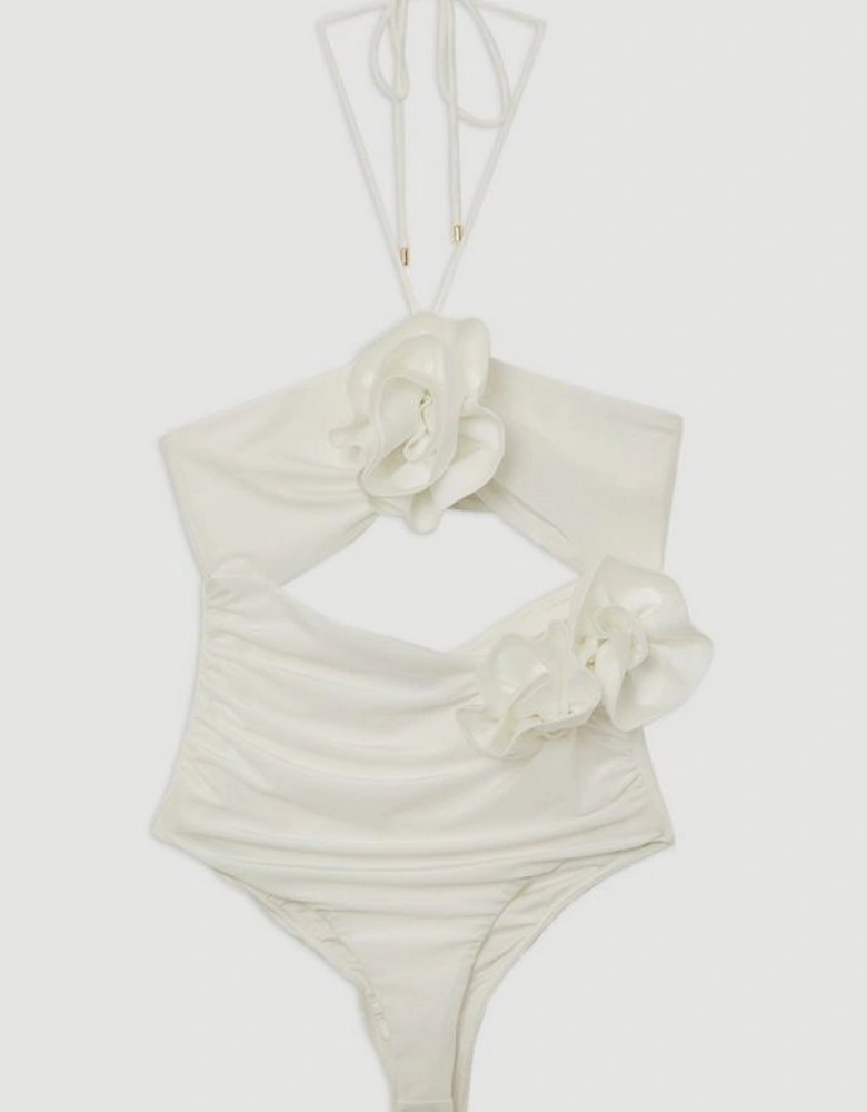 Rosette Cut Out Detail Swimsuit