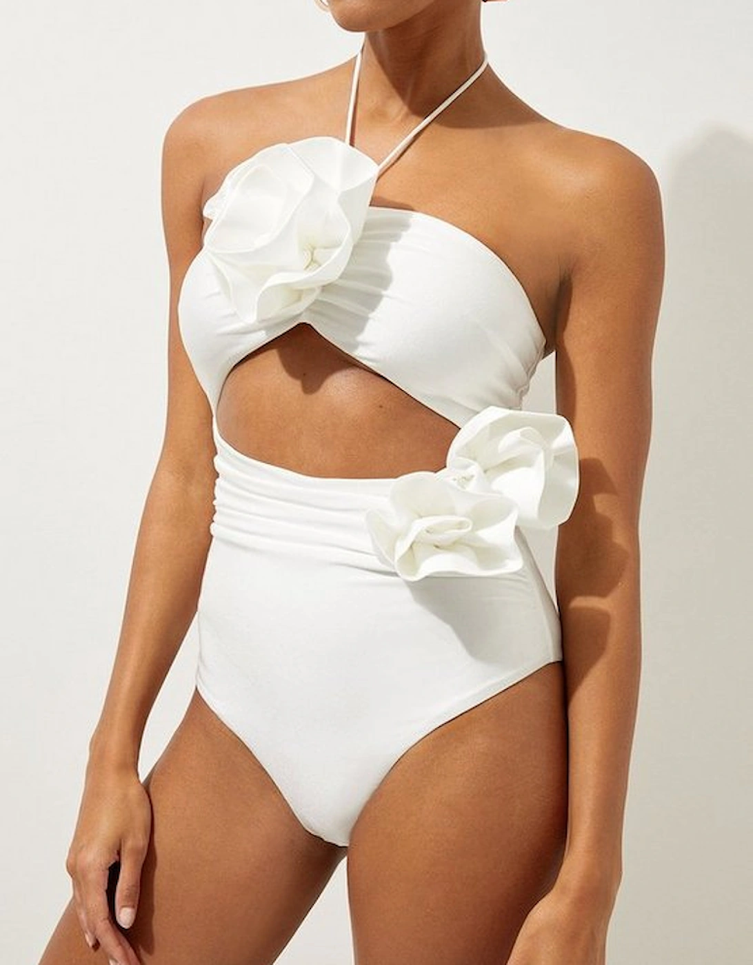 Rosette Cut Out Detail Swimsuit