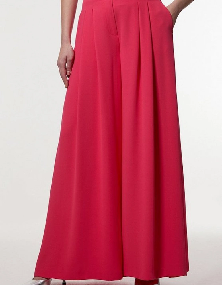 Soft Tailored Waist Wide Leg Trousers