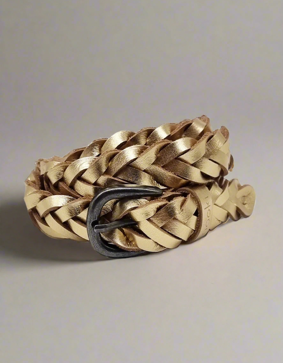 Nooki Design Women's Dallas Woven Belt Gold - Size: ML