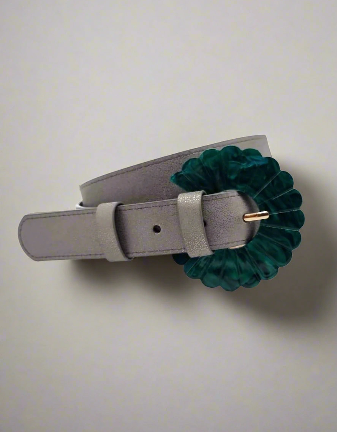 Nooki Design Women's Burlesque Fan Buckle Belt-Gunmetal - Black - Size: ML,