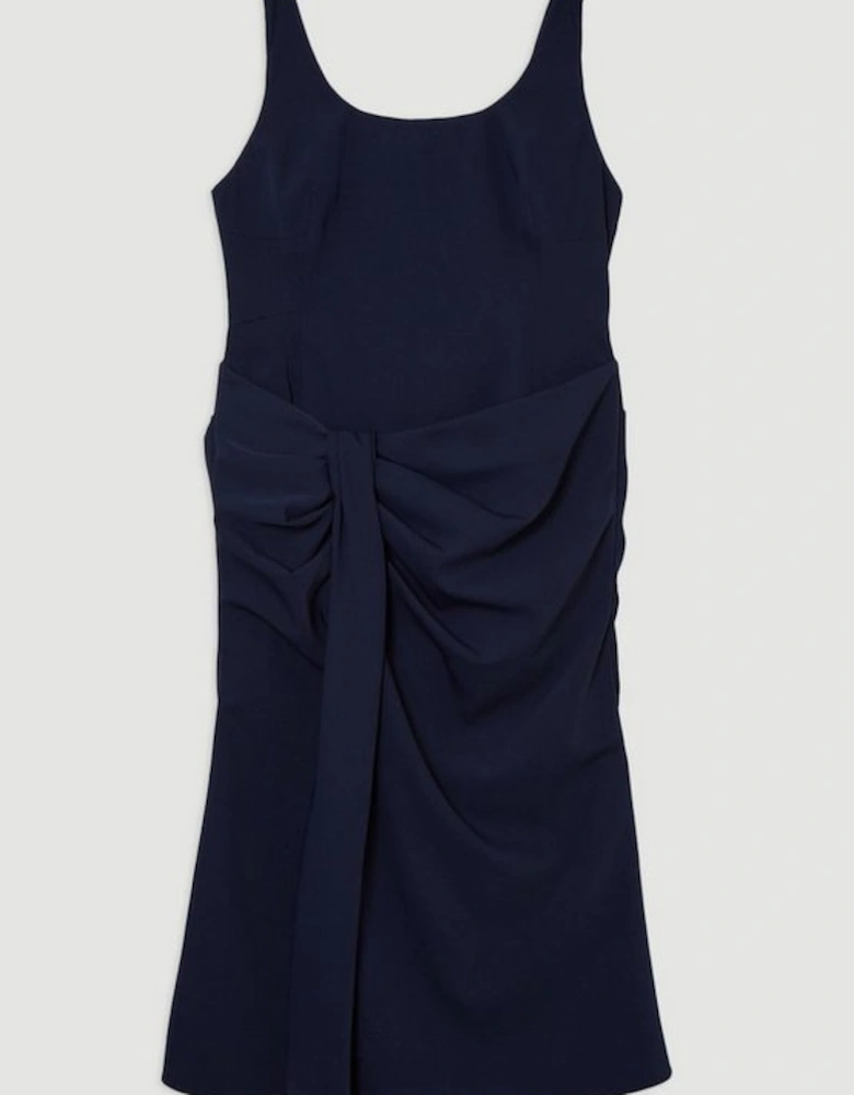 Plus Soft Tailored Waist Drape Corset Maxi Dress