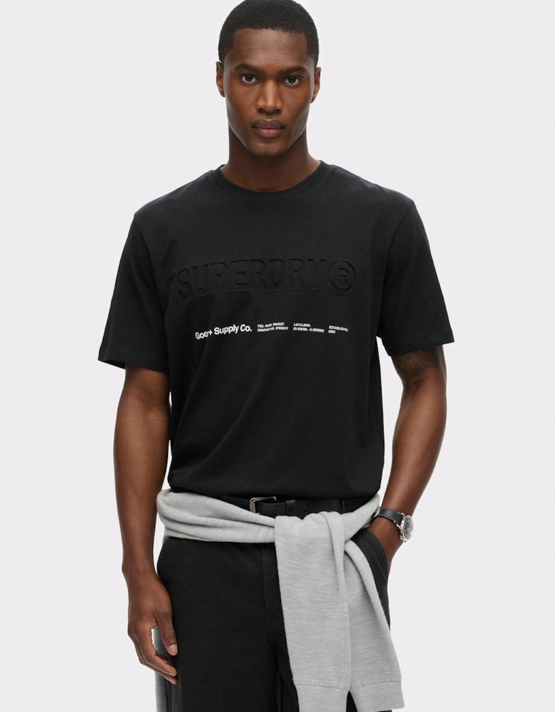 Utility Sport Logo Printed T-Shirt - Black