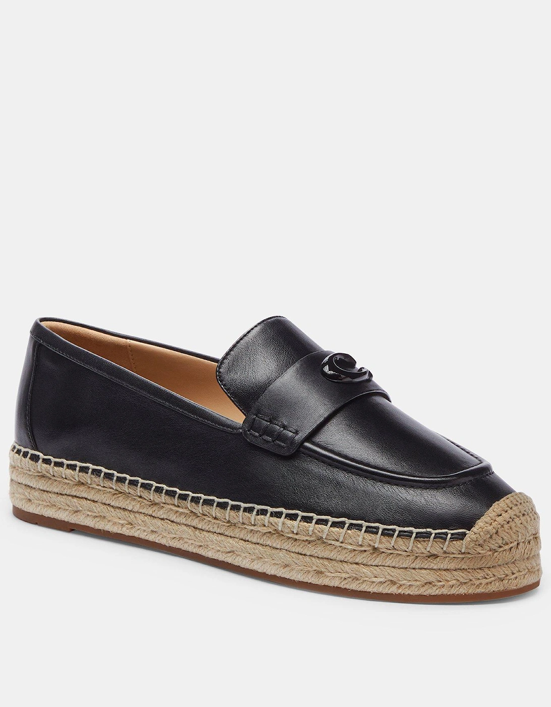 Camilla Leather Espadrilles - Black, 2 of 1