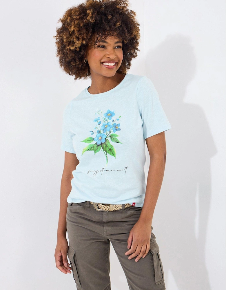 Forget Me Not Graphic Tee - Blue