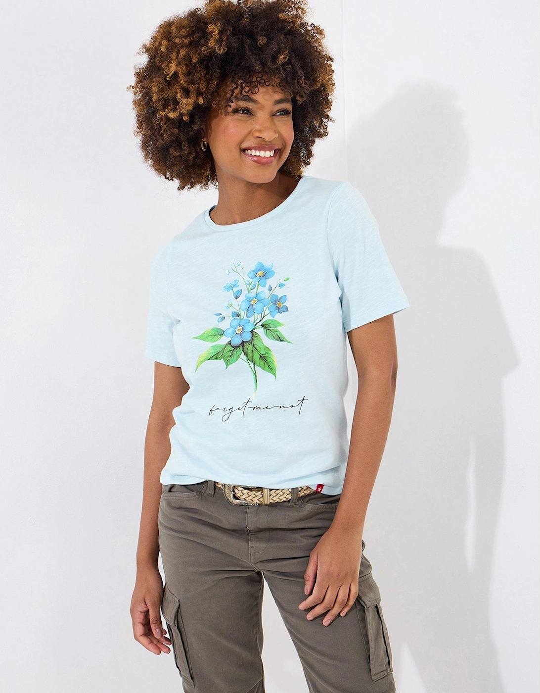 Forget Me Not Graphic Tee - Blue, 2 of 1