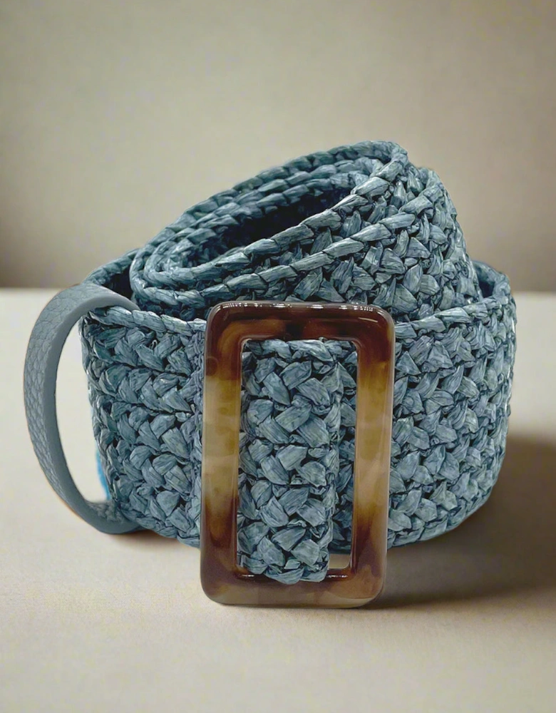 Mimi Woven Belt in Blue