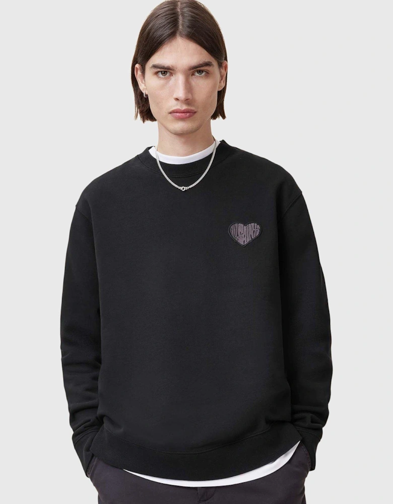 Lovers Logo Crew Neck Sweatshirt - Black