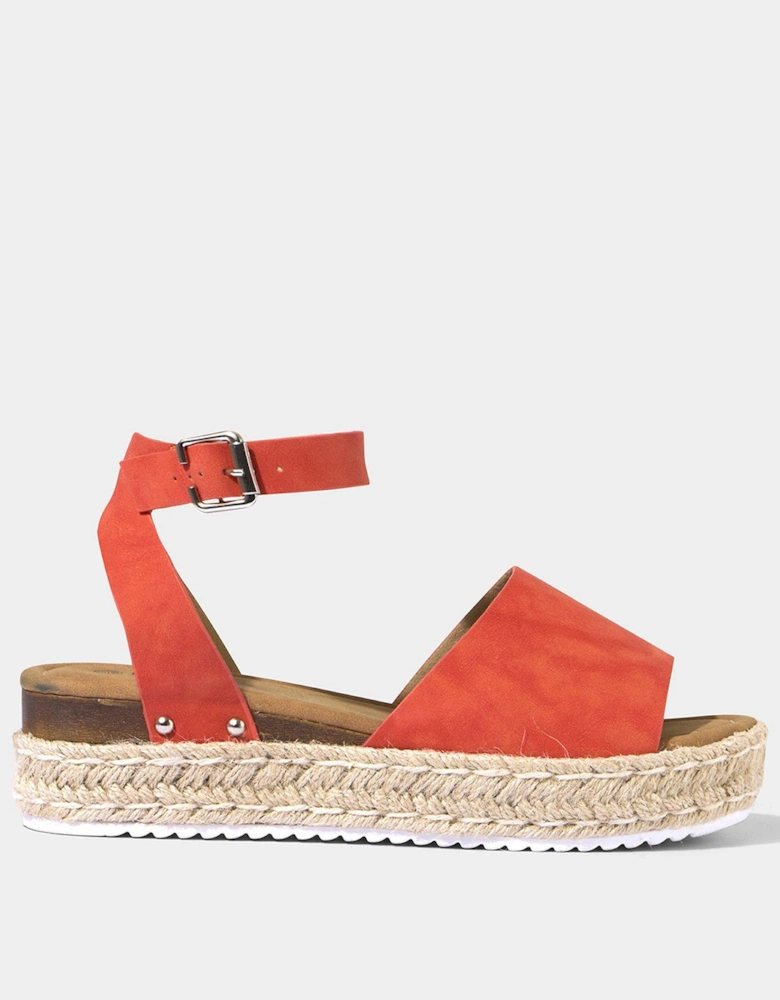 Sea Breeze Espadrille Sandals - Orange