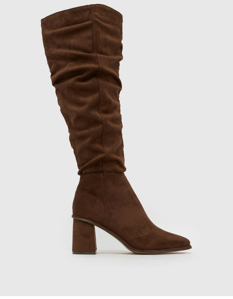 Daria Knee High Boots - Brown